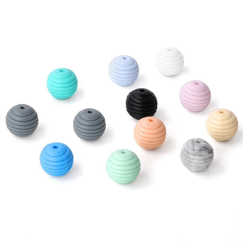 Wholesale 100PCS Ripple Silicone Beads